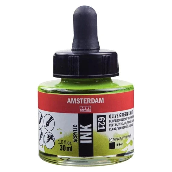 Amsterdam Acrylic Inks 30ml - Olive Green Light