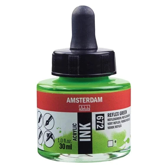 Amsterdam Acrylic Inks 30ml - Reflex Green
