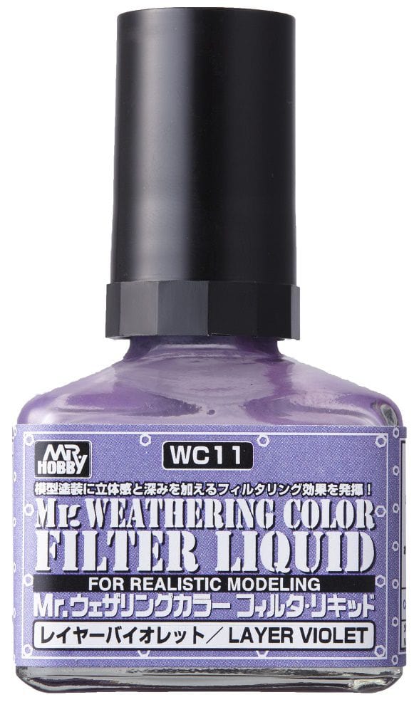 Mr Hobby Mr. Weathering Color - Filter Liquid Layer Violet - 40ml