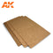 AK Interactive Cork Sheet - Fine Grained - 200 x 300 x 3mm (2 sheets)