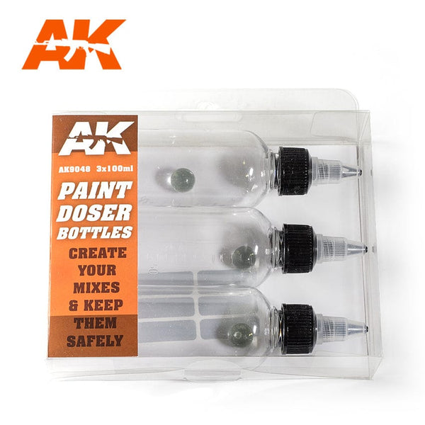 AK Interactive Empty Paint Doser Dropper Bottles 3x100 ml