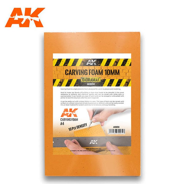 AK Interactive Carving Foam 10mm - A4 305 x 228 mm