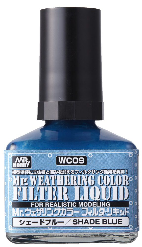 Mr Hobby Mr. Weathering Color - Filter Liquid Shade Blue - 40ml