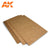 AK Interactive Cork Sheet - Fine Grained - 200 x 300 x 2mm (2 sheets)