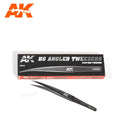 AK Interactive HG Angled Tweezers Flat-end