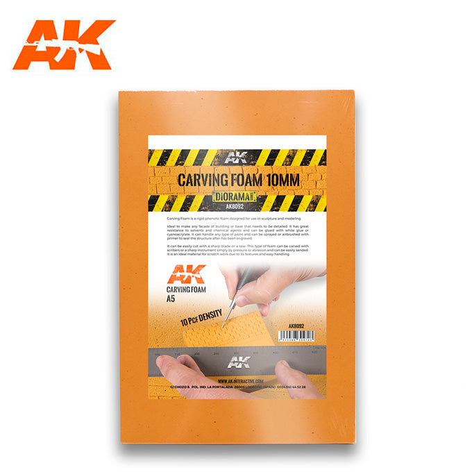 AK Interactive Carving Foam 10mm - A5 228 x 152 mm