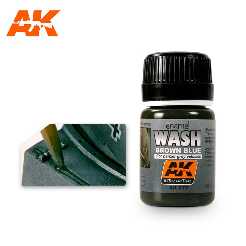 AK Interactive Brown Blue Wash for Panzer Grey Vehicles