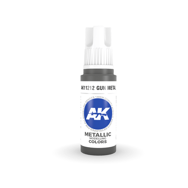 AK Interactive 3rd Gen Acrylics 17ml - Gun Metal
