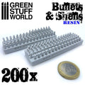 GSW Resin Basing Set - Bullets and Shells x200