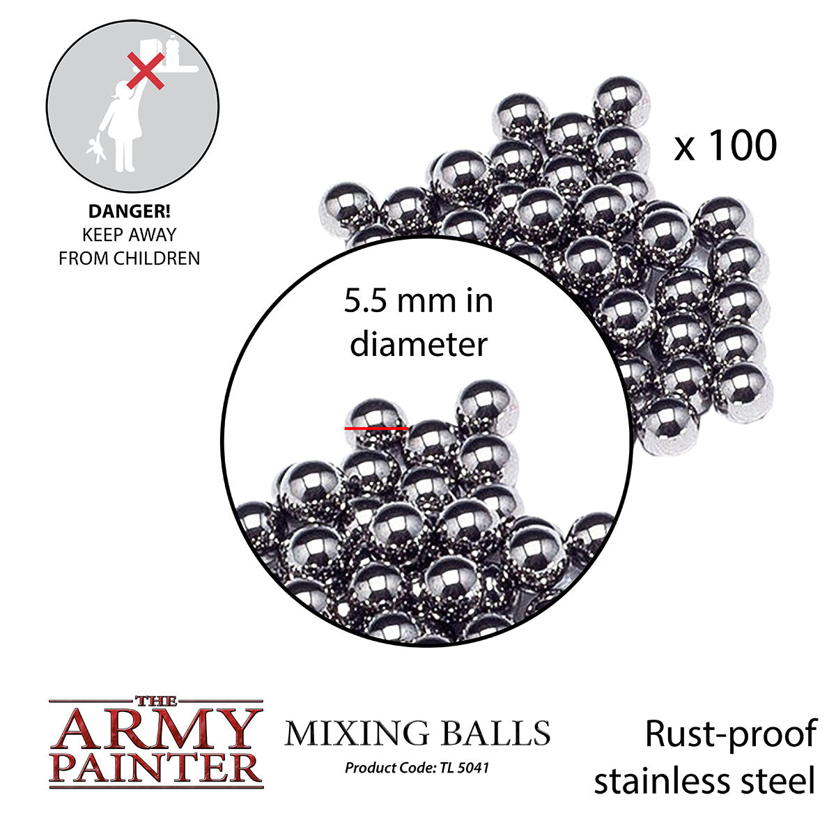 Army Painter Mixing Balls - Stainless Steel - x100