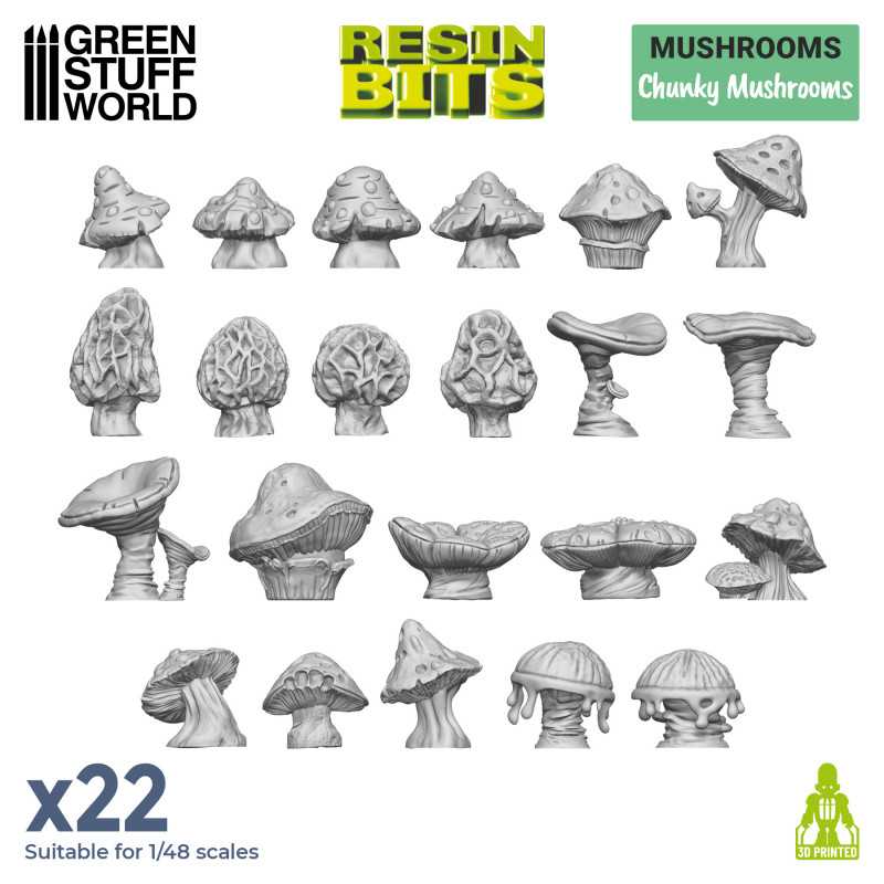 GSW Resin Basing Set - Chunky Mushrooms