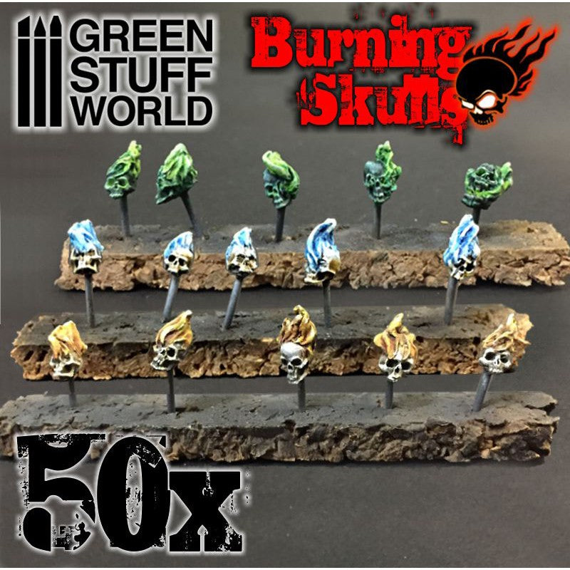 GSW Resin Skulls - Burning Human Skulls x50