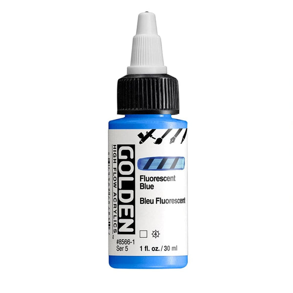 Golden High Flow Acrylics 30ml - Fluorescent Blue