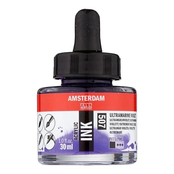Amsterdam Acrylic Inks 30ml - Ultramarine Violet