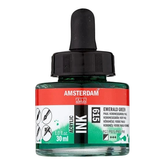Amsterdam Acrylic Inks 30ml - Emerald Green