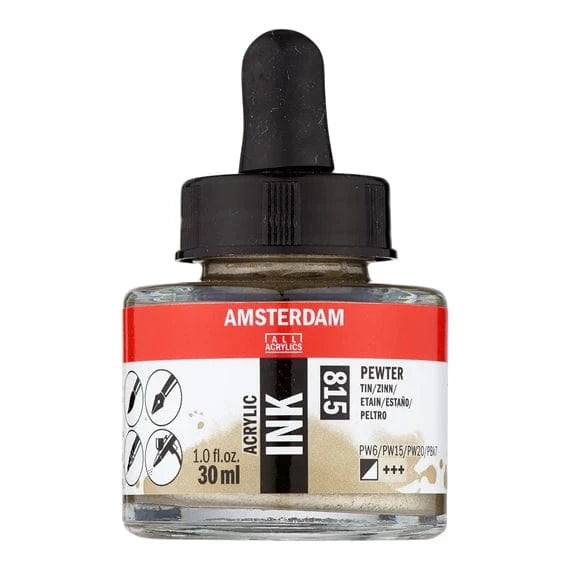 Amsterdam Acrylic Inks 30ml - Pewter