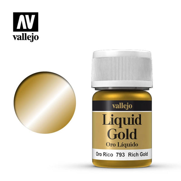 Vallejo Alcohol Based Metallics Liquid Rich Gold 35ml
