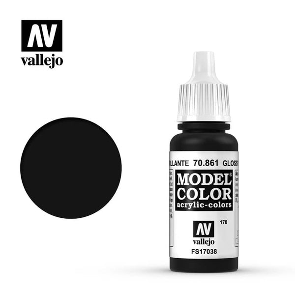 Vallejo Model Color Glossy Black 17ml - (192)