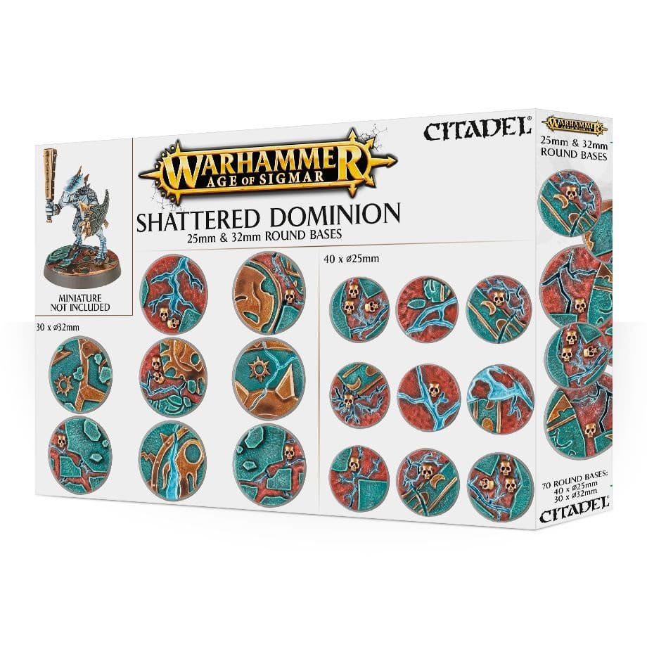AOS SHATTERED DOMINION: 25 & 32MM ROUND BASES.