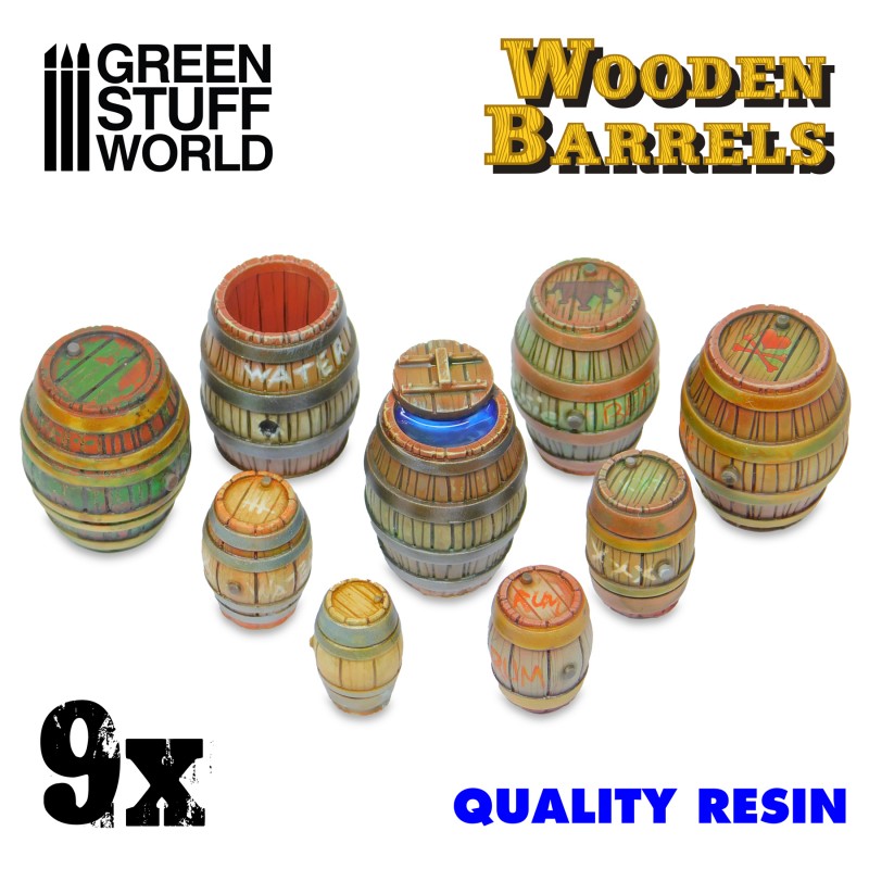 GSW Resin Wooden Barrels set