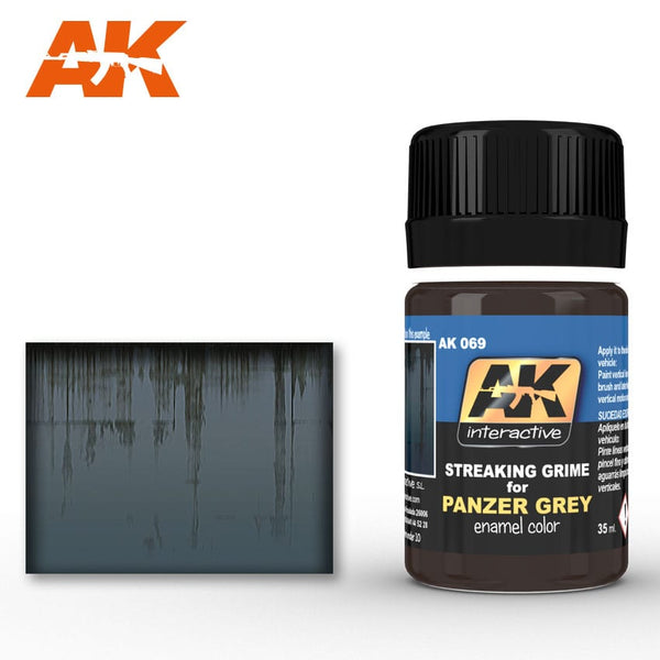 AK Interactive Streaking Grime for Panzer Grey Vehicles 35ml