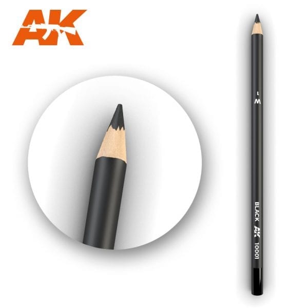 AK Interactive Watercolor Pencil Black