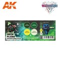 AK Interactive 3rd Gen Acrylics Wargame Color set - Green Plasma and Glowing Effects