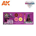 AK Interactive 3rd Gen Acrylics Wargame Color set - Magenta Plasma and Glowing Effects