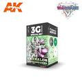 AK Interactive 3rd Gen Acrylics Wargame Color set - Emeralds and Green Gems