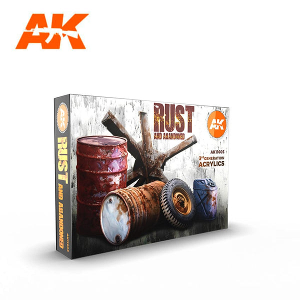 AK Interactive 3rd Gen Acrylics Paint set - Rust Colors
