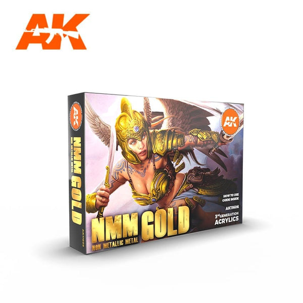 AK Interactive 3rd Gen Acrylics Paint set - NMM Non-Metallic Metal GOLD