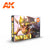 AK Interactive 3rd Gen Acrylics Paint set - NMM Non-Metallic Metal GOLD