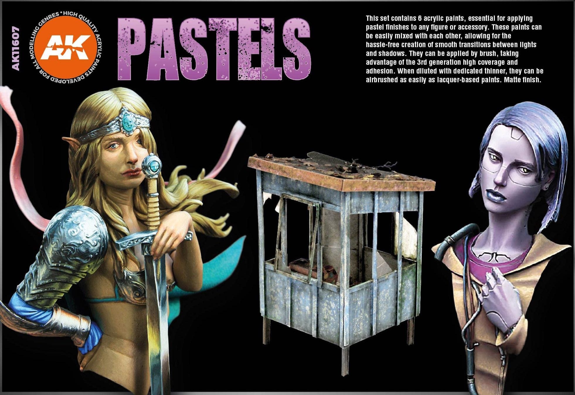 AK Interactive 3rd Gen Acrylics Paint set - Pastel Colors