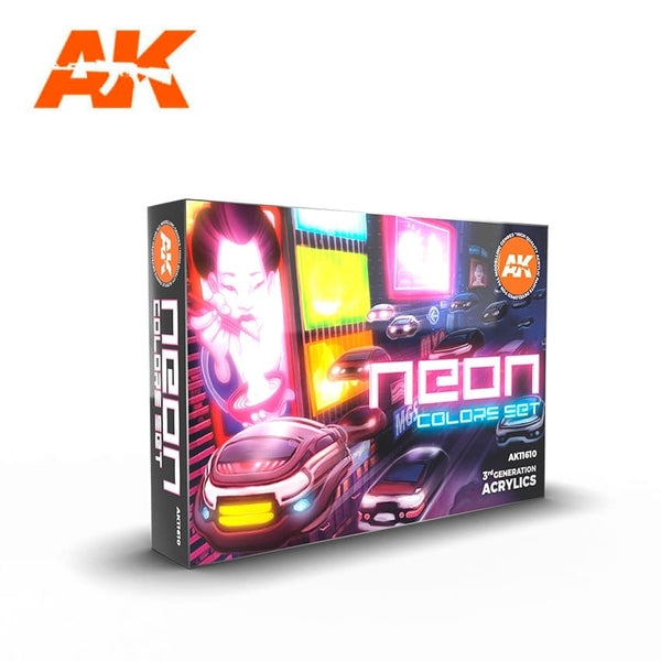 AK Interactive 3rd Gen Acrylics Paint set - Neon Colors