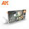 AK Interactive 3rd Gen Acrylics Paint set - Black & Cream White Vehicle Interiors