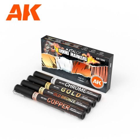 AK Interactive Metallic Markers Set