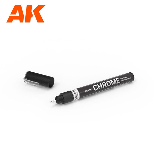 AK Interactive Metallic Marker - Silver Chrome
