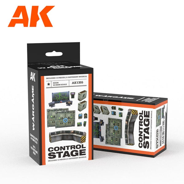 AK Interactive Wargame & Diorama Scenography Objects 30-35mm - Control Stage set