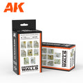 AK Interactive Wargame & Diorama Scenography Objects 30-35mm - Defensive Walls set