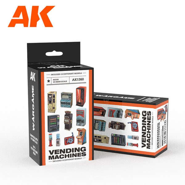 AK Interactive Wargame & Diorama Scenography Objects 30-35mm - Vending Machine set