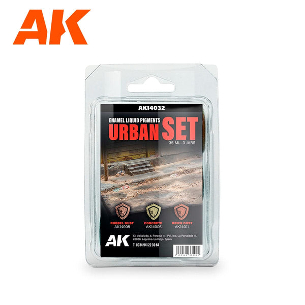 AK Interactive Enamel Liquid Pigment Urban set 35ml  (3 ref)