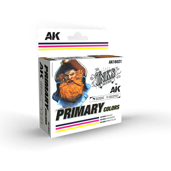 AK Interactive Acrylic Inks 30ml - Primary Colors Set