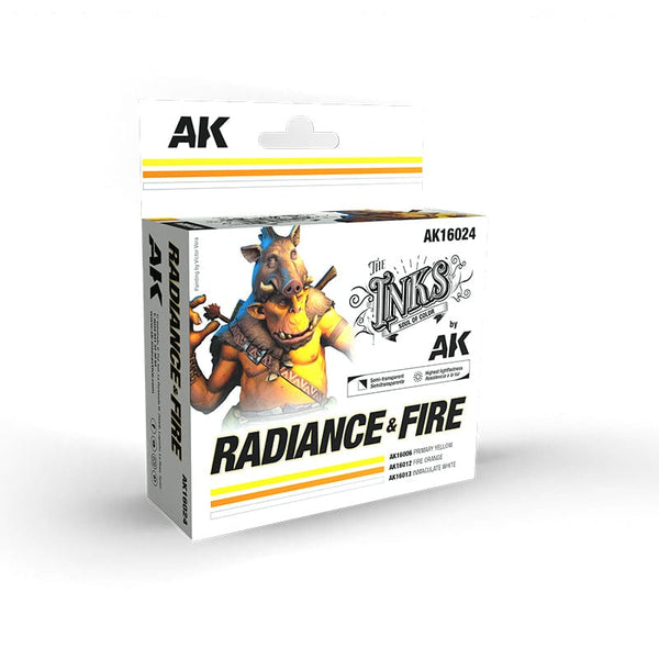 AK Interactive Acrylic Inks 30ml - Radiance & Fire Set