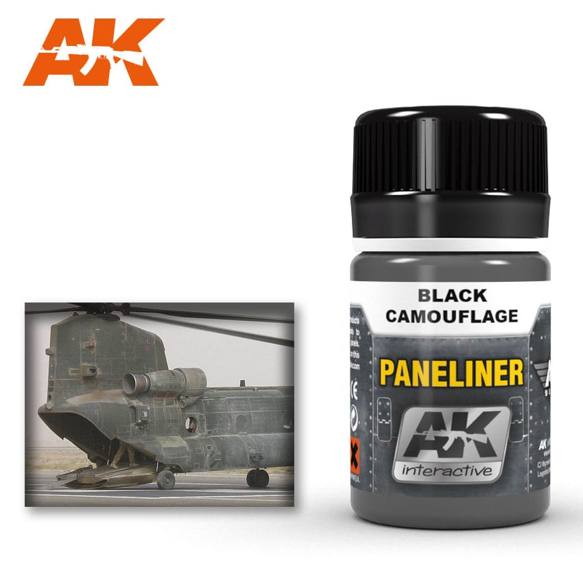 AK Interactive Paneliner For Black Camouflage