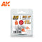 AK Interactive - Mix and ready - 6x Empty 17ml dropper bottles with shaker