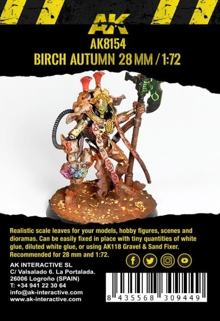 AK Interactive High Quality detailed Birch Autumn Leaves - 28mm 1/72