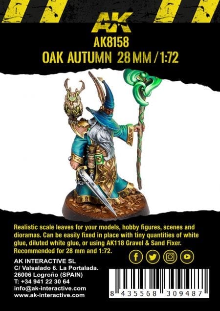 AK Interactive High Quality detailed Oak Autumn Leaves - 28mm 1/72