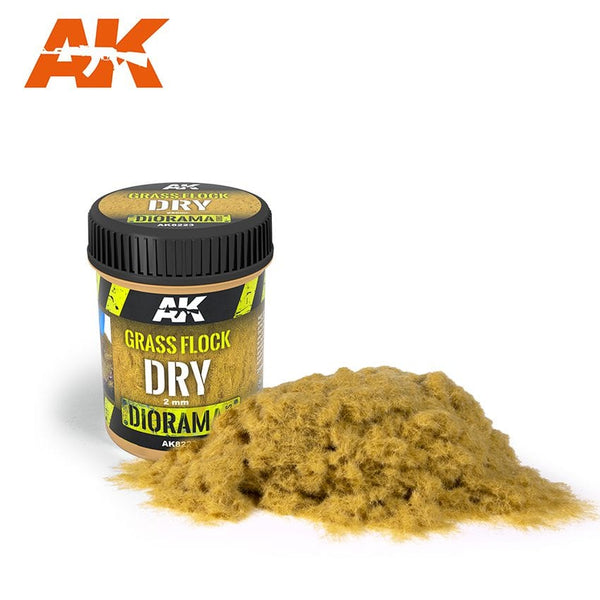 AK Interactive Static Grass Flock 2mm - Dry Grass - 250ml