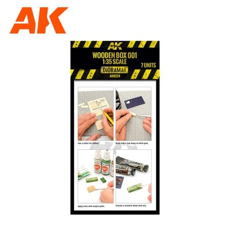 AK Interactive Dioramas - Laser Cut Wooden Box 1/35 (001) - 7x units Small