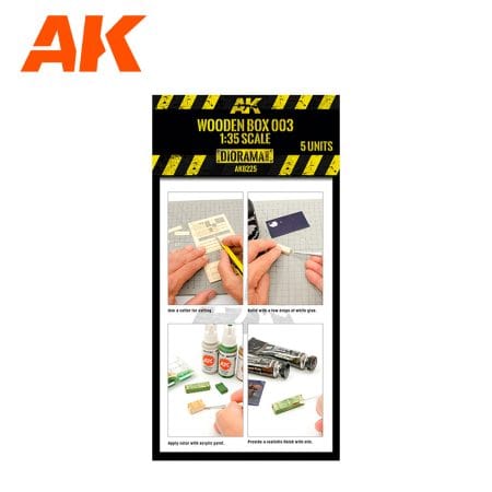 AK Interactive Dioramas - Wooden Box 1/35 (003) - 5x units Large